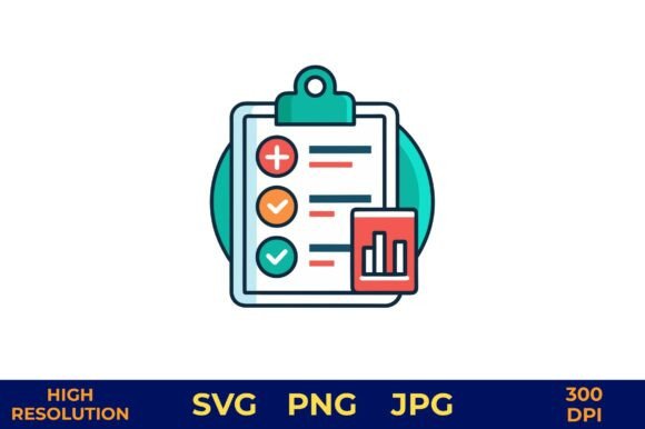 Budget Plan Checklist with Graph Icon