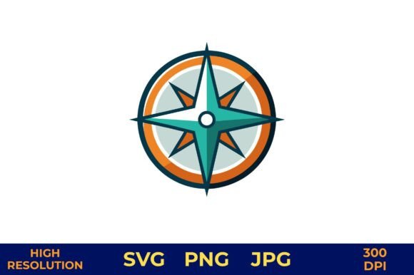 Colorful Compass Vector Icon: A Strategic Tool for Creative and Business Success