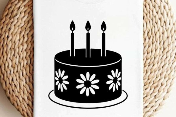 Daisy Birthday Cake SVG Clipart Vector: A Creative Resource for Designers