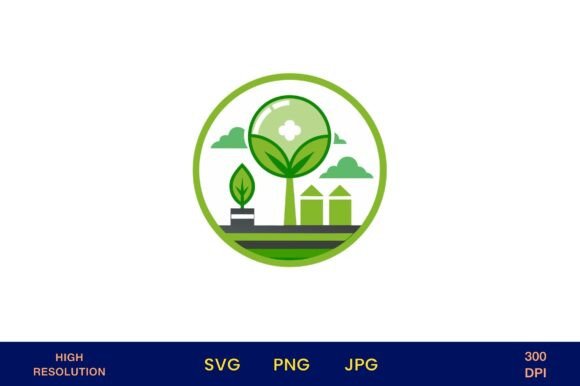 Eco Sustainability Icon with Tree: A Versatile Tool for Green Design