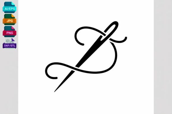 Elegant Needle and Thread Monogram