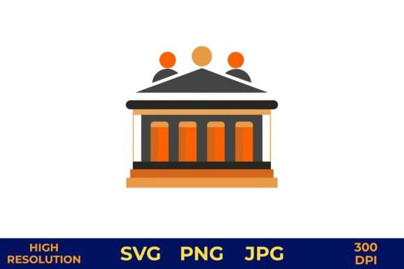 Empty Jury Box in Courtroom Illustration: A Versatile Design for Legal and Creative Use