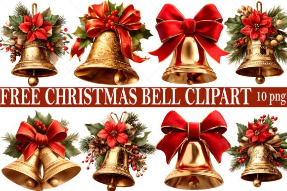 Free Watercolor Christmas Bell Clipart: A Creative Resource for Modern Designers