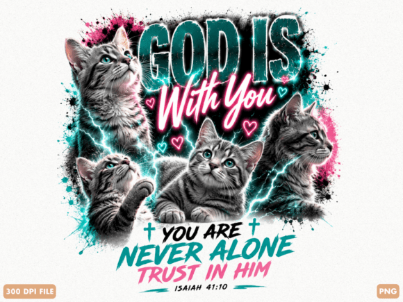 God Is With You Never Alone PNG
