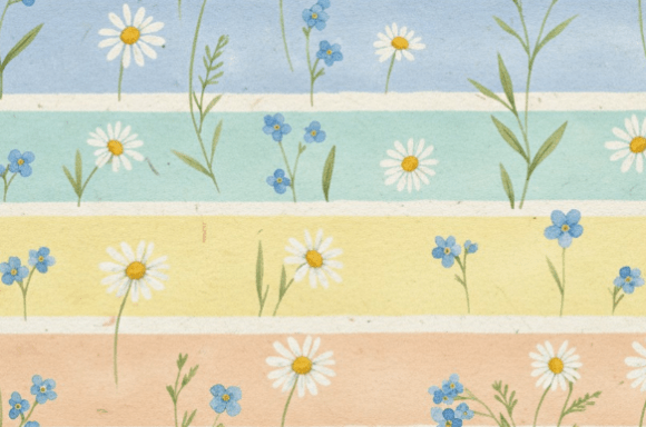 Pastel Watercolor Floral Pattern Collect