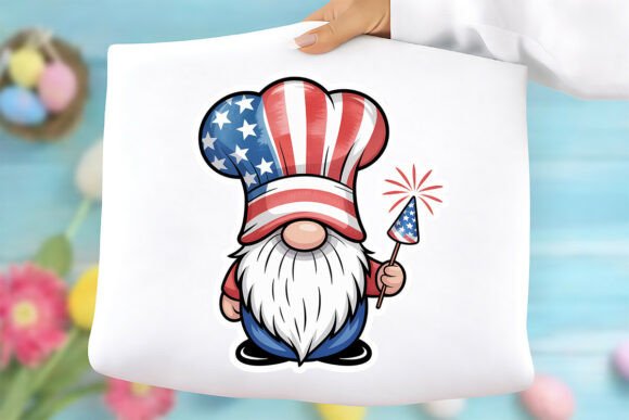 Patriotic Gnome with Firecracker PNG: A Versatile Design for Creative Projects