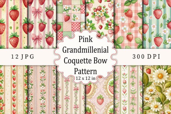 Pink Grandmillennial Coquette Bow