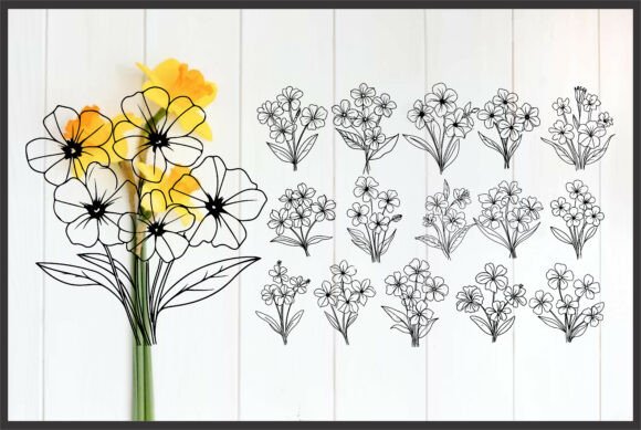 Plumeria Frangipani Flower Bouquet Line: A Versatile Resource for Creative Projects
