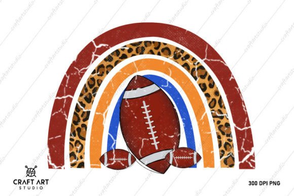 Rainbow American Football Sublimation