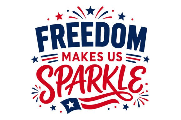 Red White Sparkly Patriotic Design