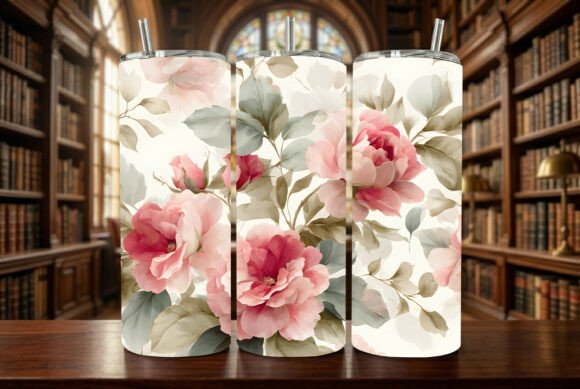 Soft Watercolor Pink Tumbler Wrap