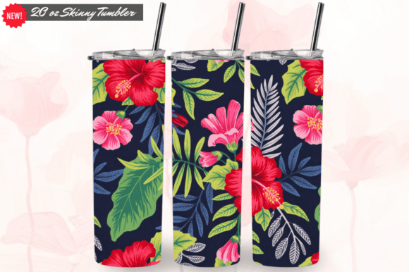 Watercolor Flowers 20 Oz Skinny Tumbler: A Versatile Design for Creative Entrepreneurs